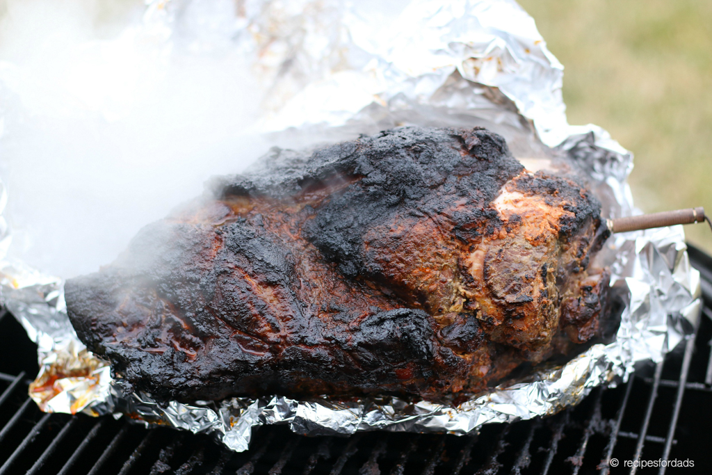 Pork Shoulder wrapped in aluminum foil