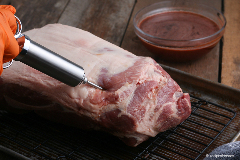 Injecting Pork Butt