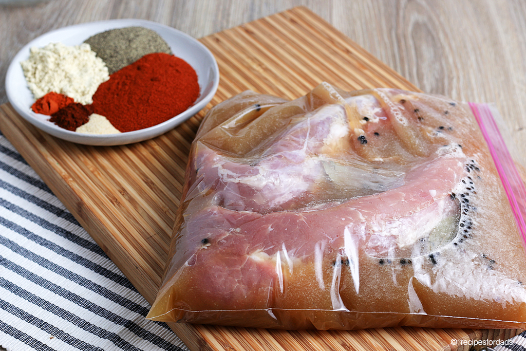 pork tenderloin marinade in brine in ziplock bag