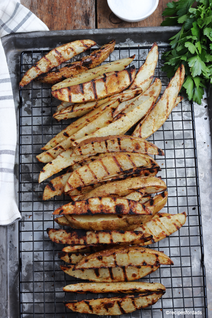 grilled potato wedges