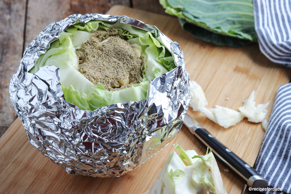 cabbage wrapped in foil