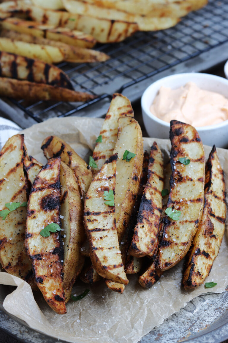 Grilled Potato Wedges - Perfectly Seasoned and Crispy On The Outside