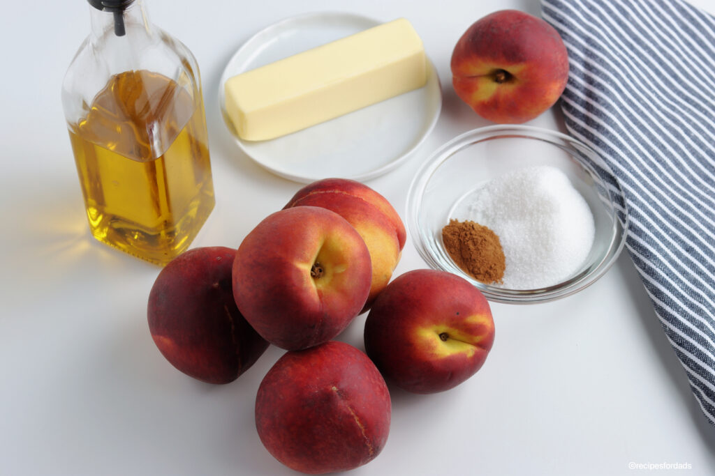 peaches and ingredients to make grilled peaches