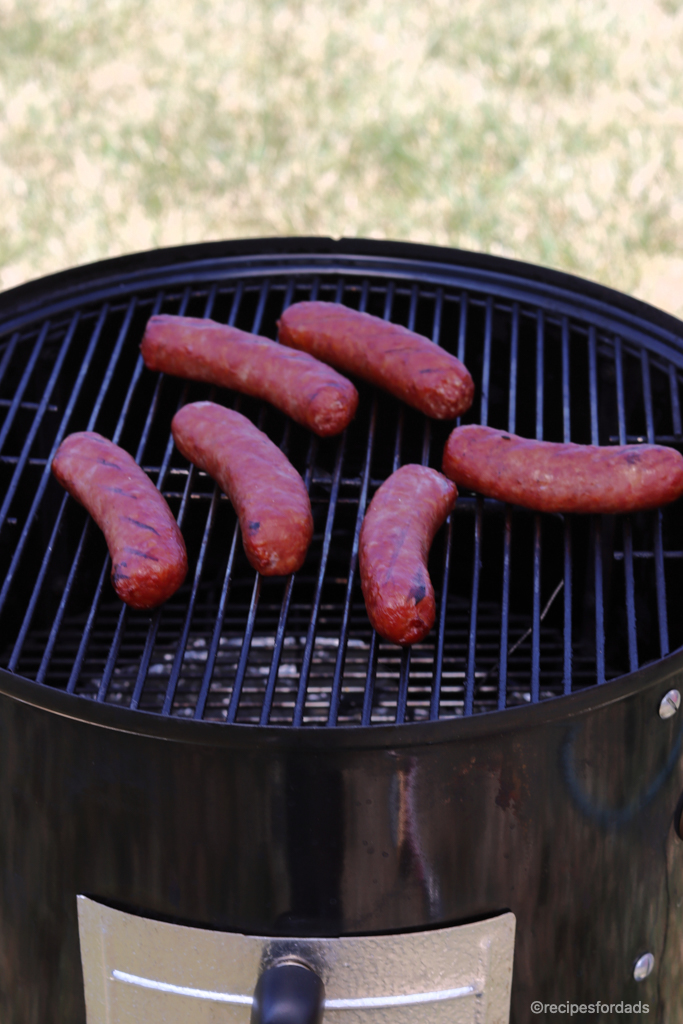 Brats on the smoker