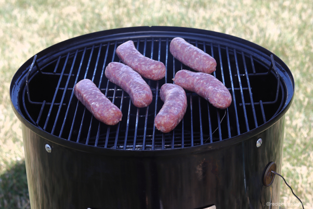 Brats on the Weber smoker