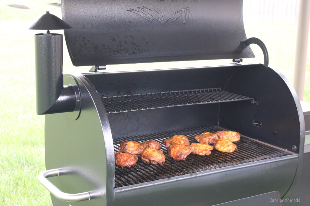 Traeger Smoked with chicken thighs 