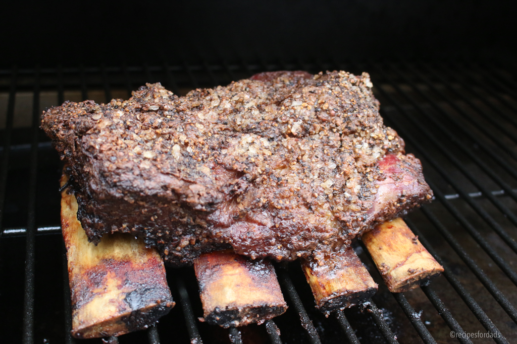 Cooked beef ribs falling off bone