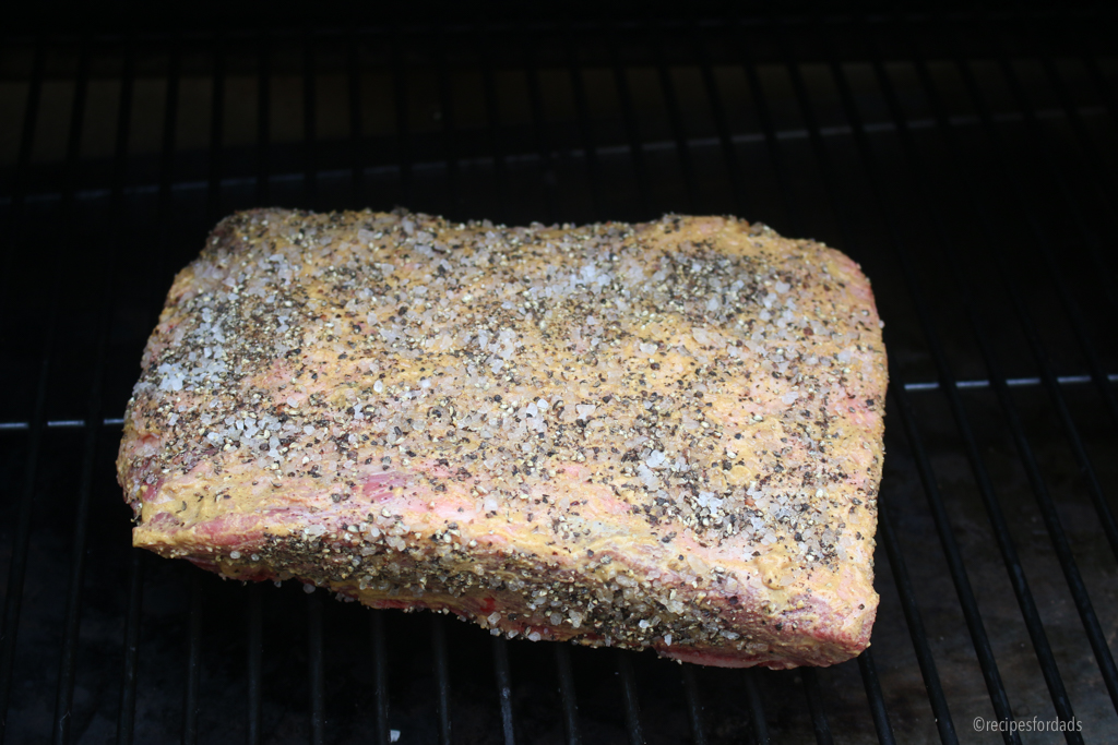 Beef ribs on Traeger with rub