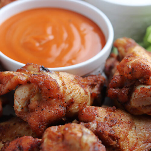 smoked chicken wings with sauce