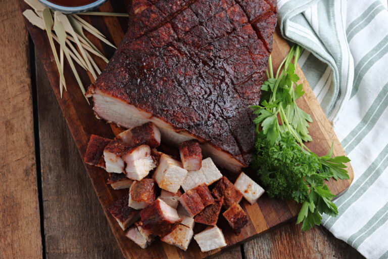 Traeger Smoked Pork Belly (Barbecued)