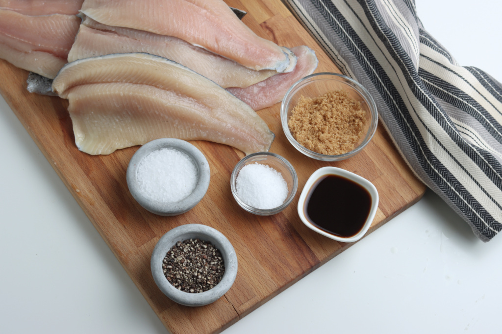 ingredients for smoked rainbow trout