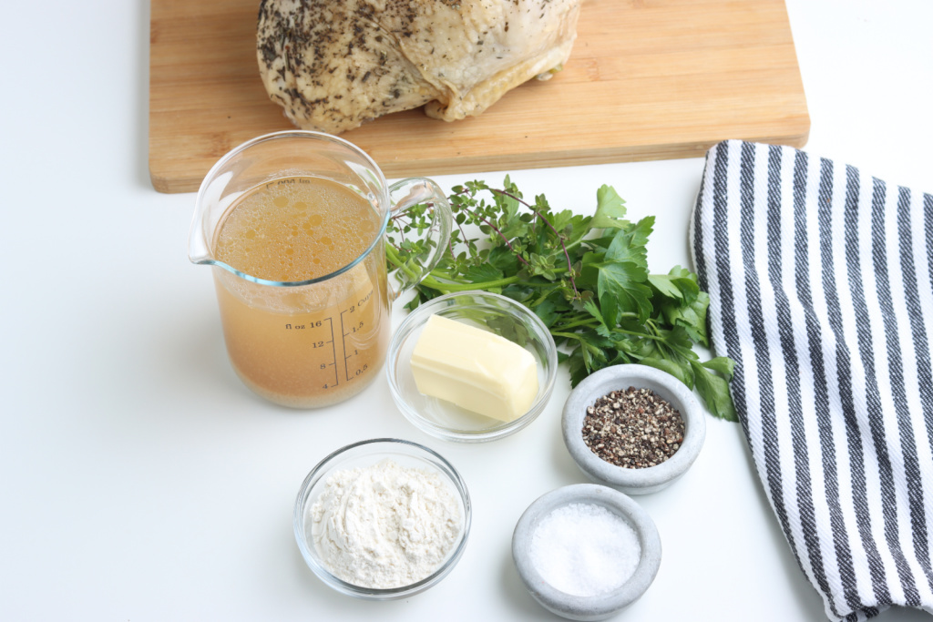 ingredients to make turkey gravy