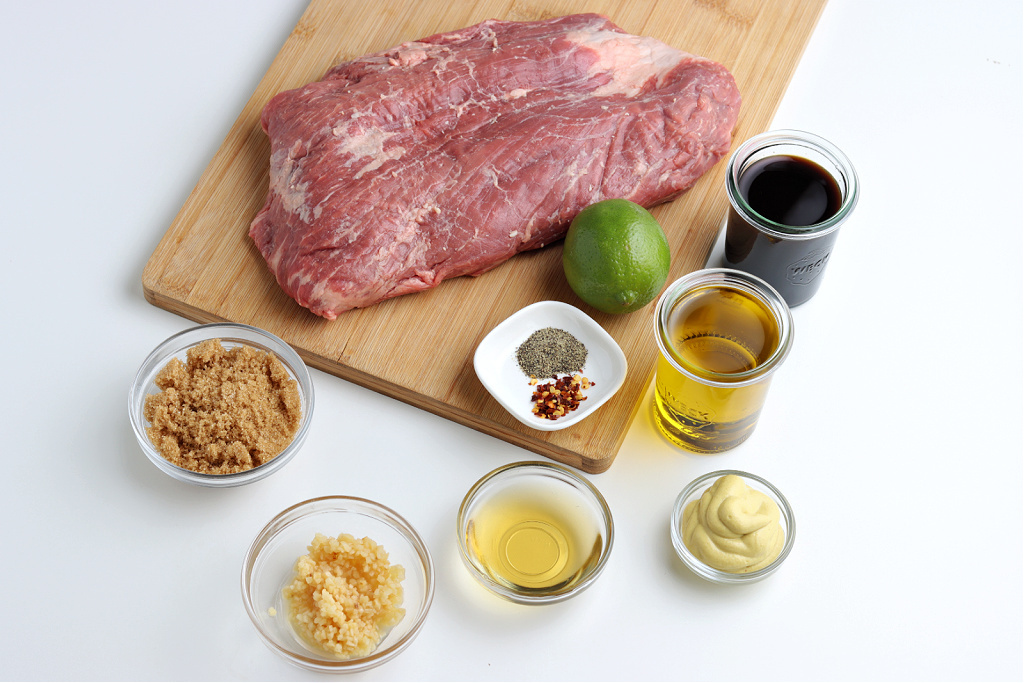 ingredients needed to make smoked flank steak